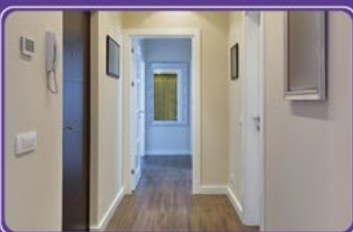 Clean communal hallway in a residential block